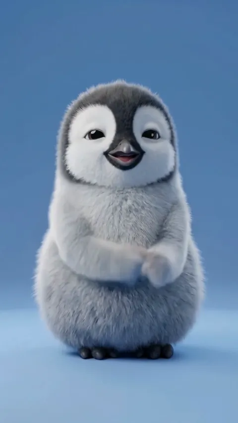 A cartoon penguin performing a full dance routine, generated from a single still image